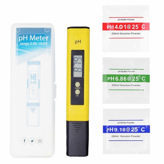 PH-mètre Numérique Portable – Testeur Qualité Eau Aquarium & Piscine, Écran LCD Rétroéclairé 0-14 PH