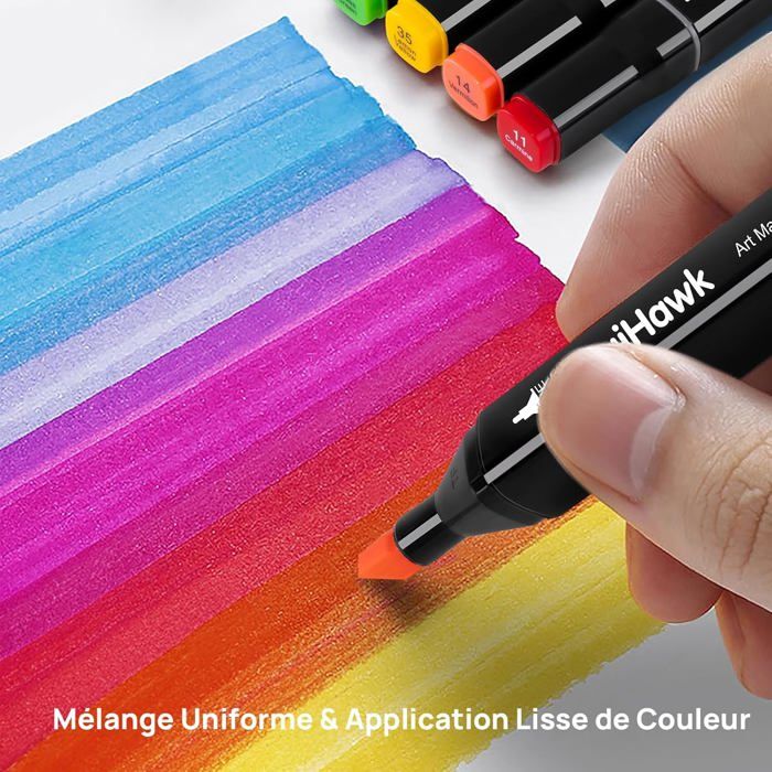 Lot De 20 Marqueurs Duo à 2 Pointes - Stylos De Coloriage à Base D'eau