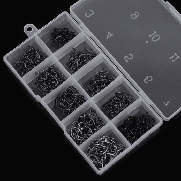 Boîte De Rangement étanche Pour Hameçons De Pêche - 10 Compartiments ABS, Anti-insectes, Portable - 9,9 X 6,5 X 3 Cm - Noir Ou Vert