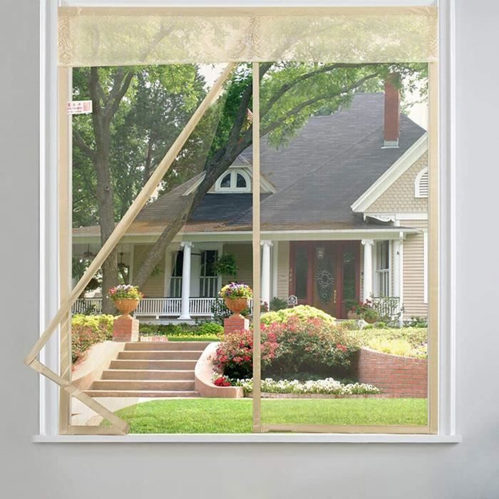 Moustiquaire Porte Magnétique 190 X 170 Cm Maintient L'Air Frais à L