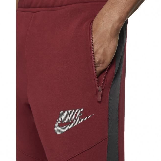 Pantalon de surv tement Nike Sportswear Rouge bordeaux Gris