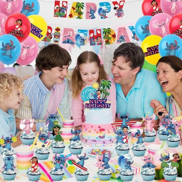 Miotlsy Lilo and Stitch Décorations de fête, stitch fête ballons, de fête d' anniversaire Les décorations de fête d'anniversaire, com - Cdiscount Maison