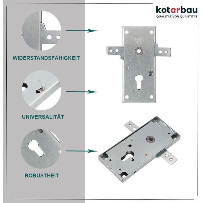 KOTARBAU® Serrure de garage 60 mm en acier - Kit de serrure de porte de  garage - Cylindre profilé pour portes basculantes verticales - Serrure de  porte : : Bricolage