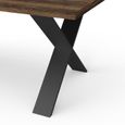 Table à manger MONACO - Décor bois oak et noir - L180 x P90 x H74.8 cm - DEMEYERE-4