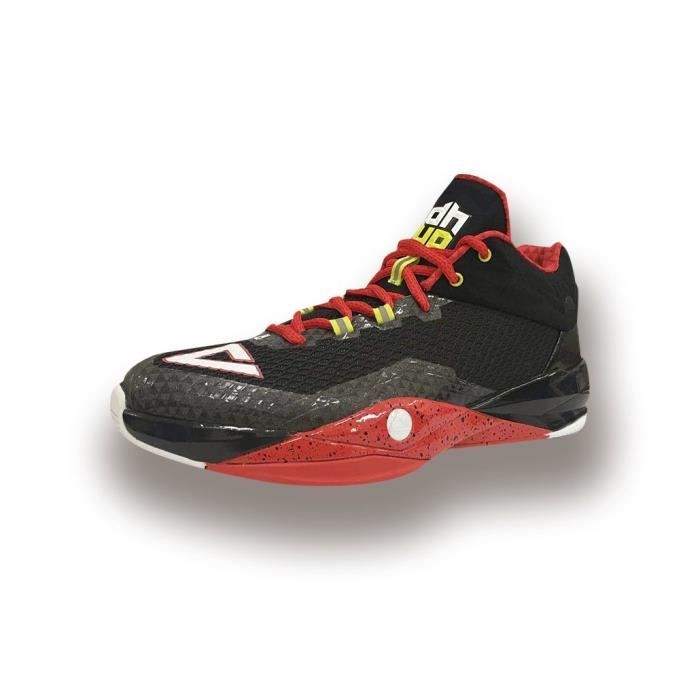 PEAK Chaussures de Basket DH2 - Homme - Noir et rouge