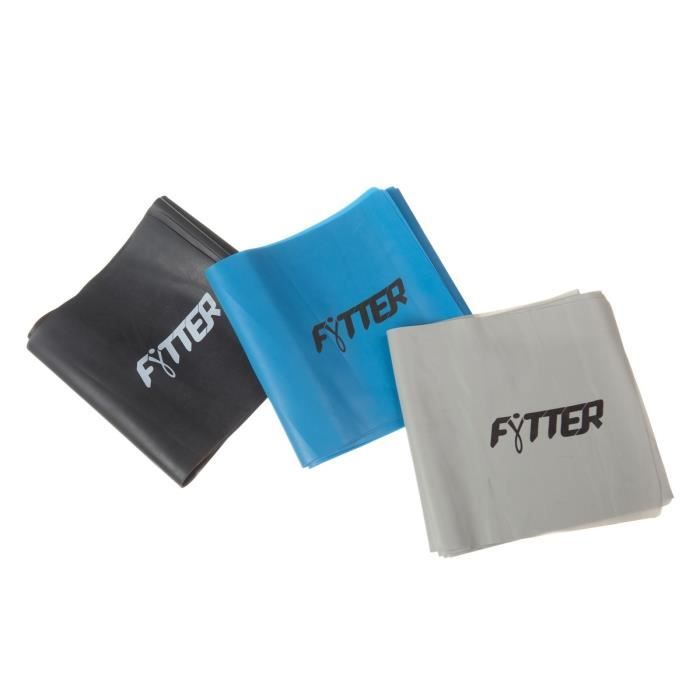 FYTTER Fitness band AFB03B, bandes en latex pour les exercices de tonification avec trois niveaux de résistance.