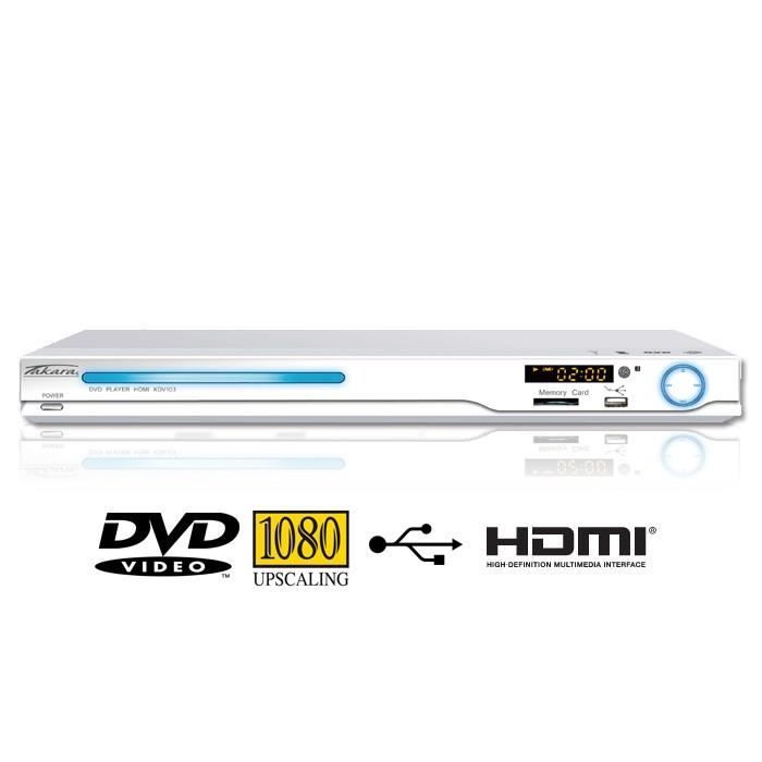 TAKARA KDV103W Lecteur DVD USB SD HDMI Blanc