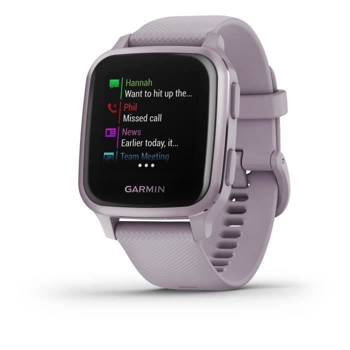GARMIN Venu Sq - Lavender/Rose Purple - Montre GPS de sport connectée santé et bien-être
