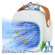 Mini climatiseur portable, 4000 mAh, rechargeable, 3 vitesses de vent, silencieux, petit ventilateur de bureau personne VENTILATEUR