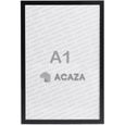 ACAZA Cadre Photo Format A1 (59,4 x 84 cm) pour Photos, Affiches et Posters, Bois MDF, Noir-0