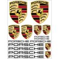1 Planche de 16 Stickers- Autocollants Porsche-0