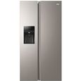 Réfrigérateur américain HAIER HSR3918FIMP - 515L - No Frost Multiflow - L90,8cm xH177,5cm - Gris platinium-0