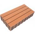 Izrielar Dalles clipsables en bois composite WPC 60 x 30 cm Dalle de terrasse jardin extérieur 6x jaune-brun DALLAGE-0