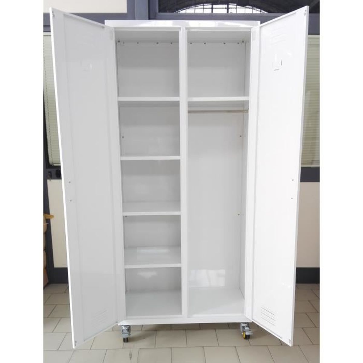 Garde Robe Armoire Vestiaire Metallique Stile Industriel Color