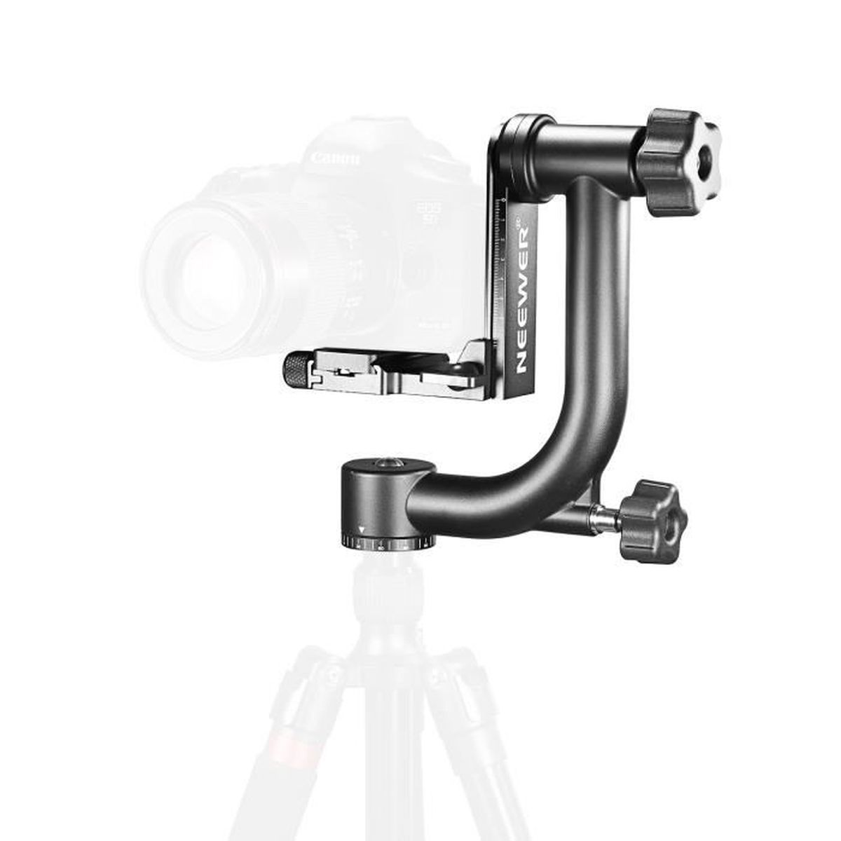 Neewer Professionnel Robuste M/étal 360 Degr/és Panoramique Cardan T/ête de Tr/épied avec Arca-Swiss Standard 1//4 Plateau Rapide et Niveau /à Bulle pour Appareils SLR Num/érique Jusqu/à 30lbs//13,6kg