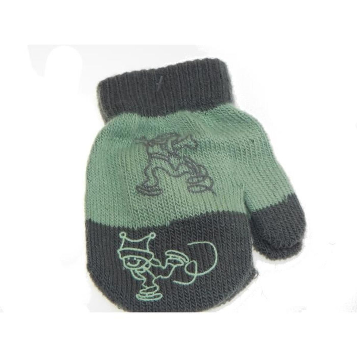 1 Paire De Moufle Bebe Garcon Lutin Faisant Du Ski Vert Avec Cordelette Taille Unique Extensible Vert Cdiscount Pret A Porter