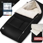 MONZANA® Réducteur de lit bébé Noir Chancelière universelle pour poussette landeau ou siege auto Nid d’ange Cosy Gigoteuse hiver