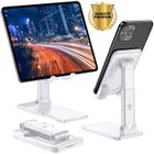 E.F.CONNECTION Support Téléphone Portable Pliable Support Tablette Multiple usage - Blanc