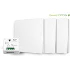FAST LED TECHNOLOGY Kit interrupteur va et vient sans fil et sans pile auto alimenté piézoélectrique écologique - 3 boutons émetteurs + 1 récepteur - Qu