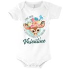 BRAND Valentine | Body bébé prénom fille | Comme Maman yeux de biche | Vêtement bébé adorable pour n 3-6-mois