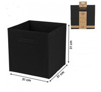 Cube de rangement (lot de 4) en toile intisée Boite de rangement pliable NOIR