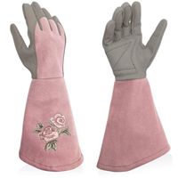 Gants de jardin pour femme-En cuir synthétique-Protection complète contre les épines-Longue durée de travail-Résistant,Rose,S