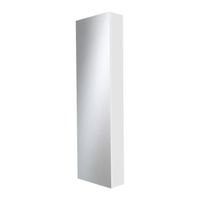 Coffret d'habillage pour tableaux électriques en acier blanc avec porte miroir - taille 6 - H. 1170 x L. 340 x P. 140 mm