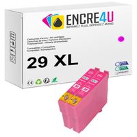 Cartouches d'encre compatibles ENCRE4U pour Epson 29 T29 XL T29XL - Lot de 2 Magenta 15 ml