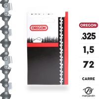 Chaîne Oregon pour tronçonneuse .325" 1,5 mm. 72 maillons. Gouge profil carré. Super 20 - OREGON