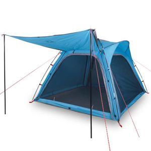 TENTE DE CAMPING Tente de camping 4 personnes bleu 240x221x160 cm t