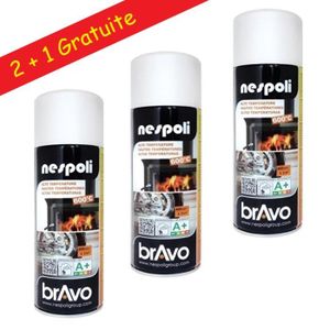 Lot de 6 bombes de peinture haute température - argent - Motip pas cher