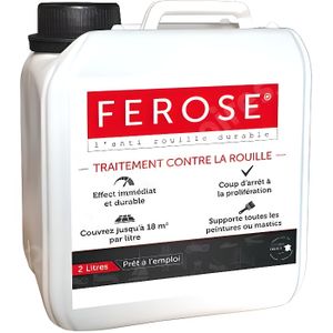 LUBRIFIANT MOTEUR Ferose - Convertisseur de rouille - Traitement contre la rouille - 2 litres