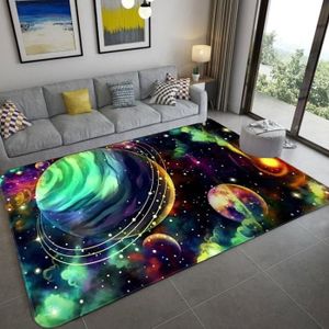 TAPIS SRC-13891 Univers-tapis de sol 3D, en flanelle grande taille, doux, pour chambre à coucher, pour enfants de garçon