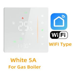 CHAUDIÈRE Chaudière à gaz 5A - Thermostat de chauffage au sol, blanc chaud, régulateur de température, eau-chaudière à