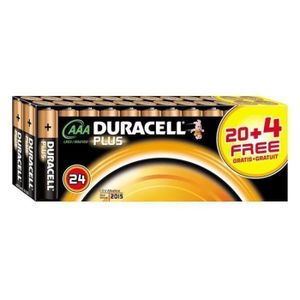 PILES Duracell Plus, Alcaline, Cylindrique, 1,5 V, AAA, 