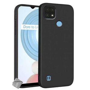 DOINK Cover Pendenza Colorato per Realme C21, Custodia Traslucido Silicone TPU con Antiurto Bumper - Rosa Verde