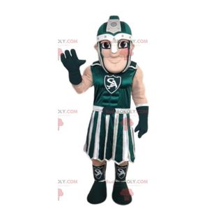DÉGUISEMENT - PANOPLIE Mascotte de guerrier romain vert et blanc - Costum