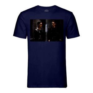 T-SHIRT T-shirt Homme Col Rond Bleu Matrix Keanu Reeves Ca