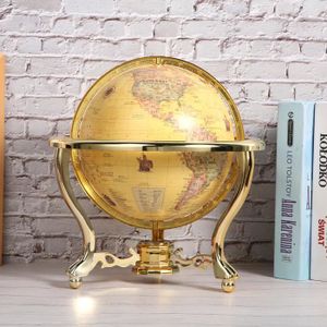 GLOBE TERRESTRE Qiilu globe mondial Globe Antique, cadeau, décoration de bureau, outil éducatif, artisanat luminaire sechee 25 cm/9,8 pouces