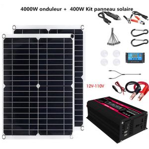 Kit solaire photovoltaique autonome avec panneaux 560W convertisseur pur  sinus 1KW 220V 24V batterie AGM 200Ah régulateur de charge NVsolar