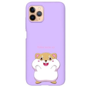 COQUE - BUMPER Coque violet Iphone 11 hamster kawaii avec votre t