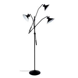 LAMPADAIRE TOSEL Lampadaire 3 lumière - luminaire intérieur - acier noir - Style vintage - H190cm L90cm P90cm