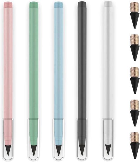 AUAUY 12PCS Crayon Sans Encre Portable et Infini Éternel Réutilisable avec 12 Points de Rechange Colorés pour Écriture et Dessin de Bureau à Domicile AUAUY 12PCS Crayon Sans Encre Portable et Infini Éternel Réutilisable avec 12 Points de Rechange Colorés pour Écriture et Dessin de Bureau à Domicile