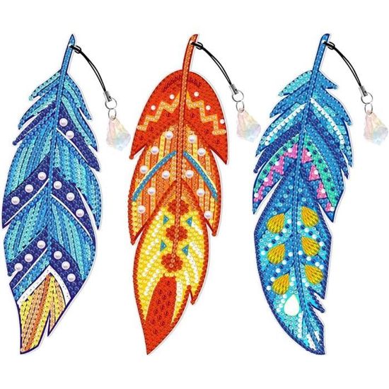Kit De 8 Marque-pages En Diamant à Peindre (motif Cheval) - Avec Pompons Et Outils - Activité Créative Pour Enfants Et Adultes