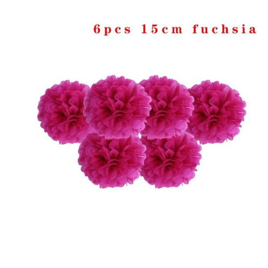 18 Pompons Papier Multicolores Fiesta Cinco De Mayo - Décorations Arc-en-Ciel