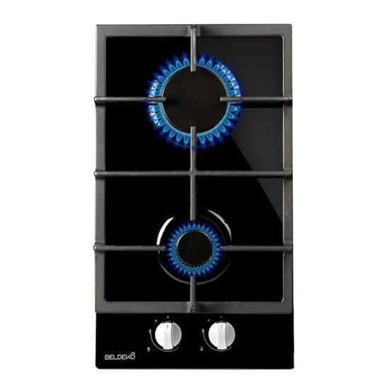 Plaque De Cuisson Gaz Domino 2 Feux BELDEKO - Inox, 30x52cm, Gaz Bouteille/ville