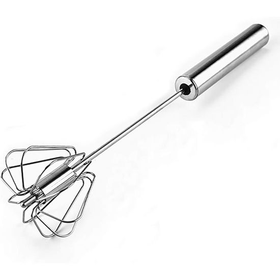 Fouet Semi-Automatique En Acier Inoxydable - Mini Fouet Automatique Silicone Pour Cuisine Rapide
