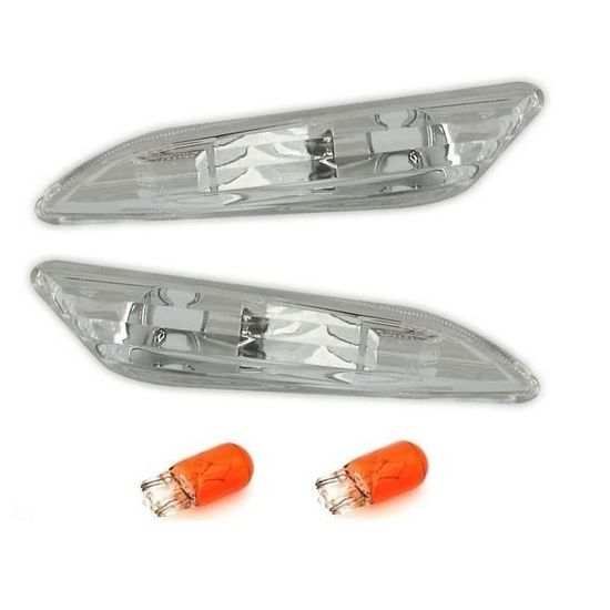 ESC Auto Parts Lot De 2 Clignotants Latéraux Blancs 8200257884 Pour Renault Clio 2