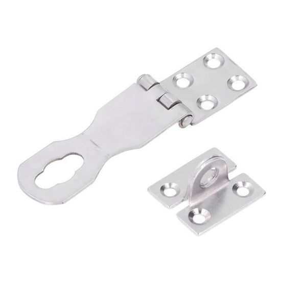 Moraillons Acier Inoxydable Pour Cadenas – Lot De 2, Taille 4 Pouces, Avec Vis, Finition Argent | Pour Porte, Armoire, Tiroir, Placard, Sécurité