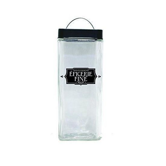 Lily Cook Ka1504 Bocal Carre Verre Transparent 10 X 10 X 24 5 Cm